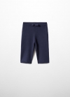 Mango Pantalón culotte punto - Azul marino oscuro