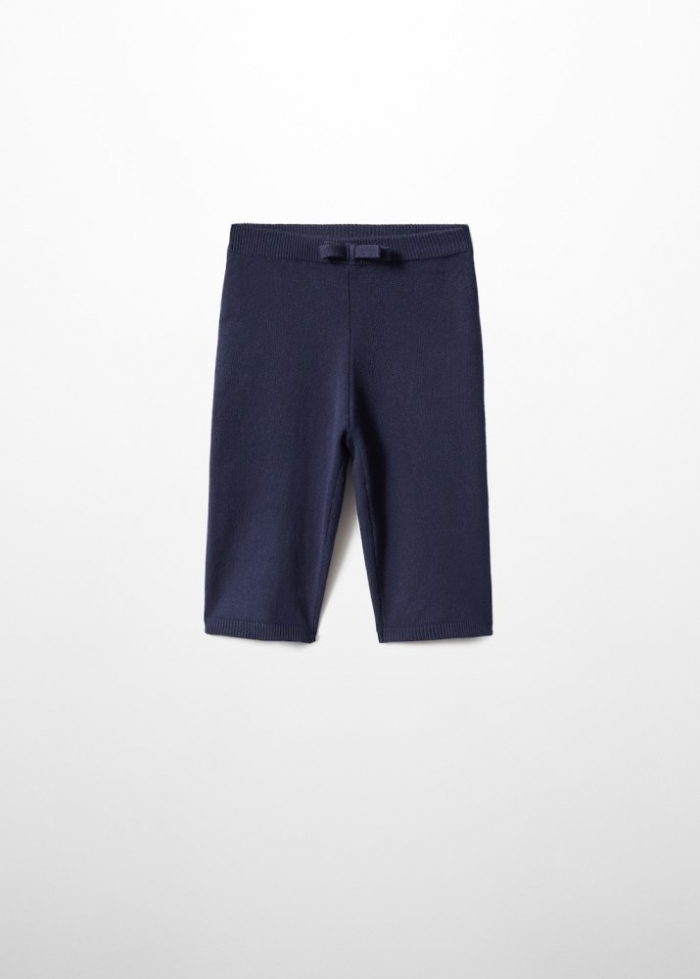 Mango Pantalón culotte punto - Azul marino oscuro