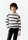 Mango Sudadera estampado rayas - Gris antracita