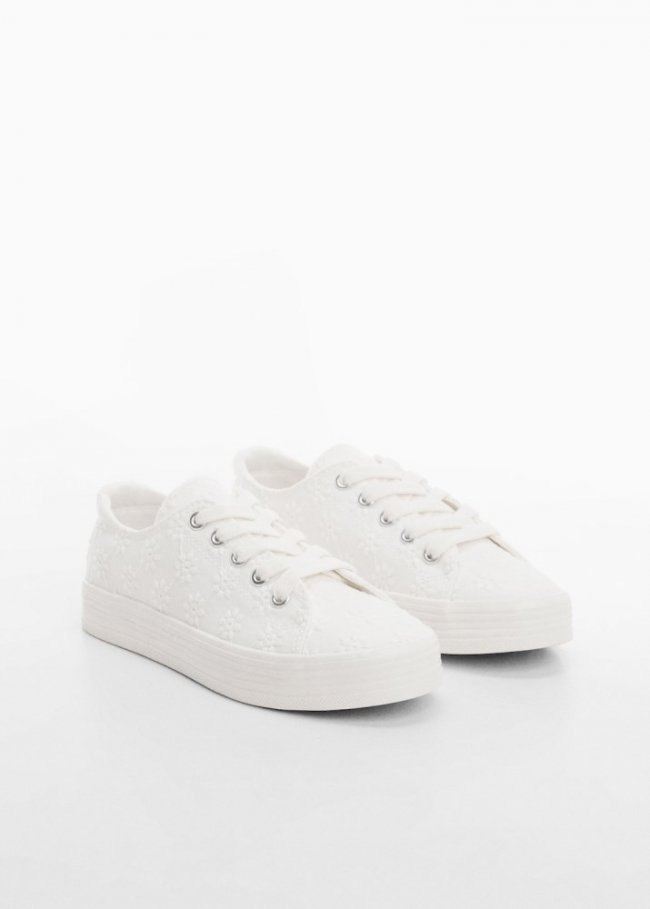 Mango Deportivas bordadas - Blanco
