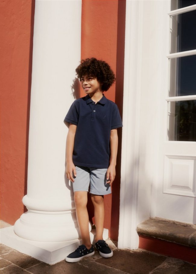 Mango Bermudas lino - Azul celeste