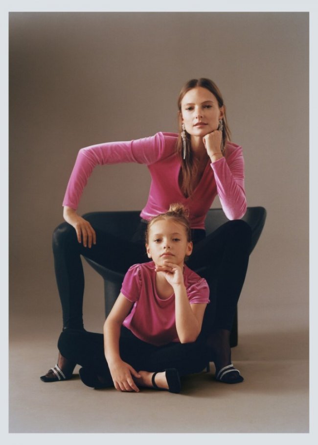 Mango Camiseta terciopelo - Fucsia