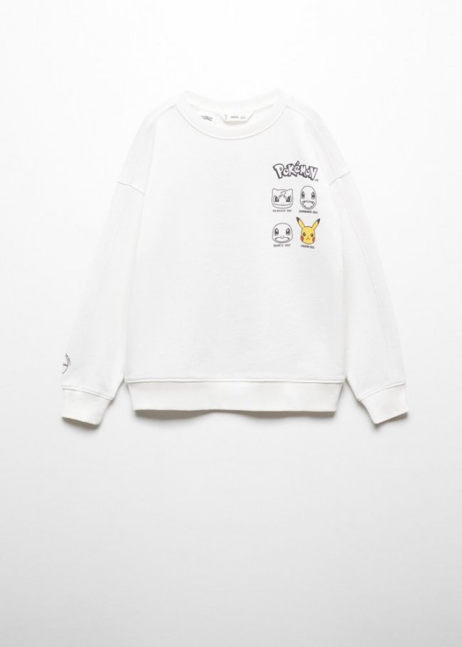 Mango Sudadera Pokemón - Blanco roto