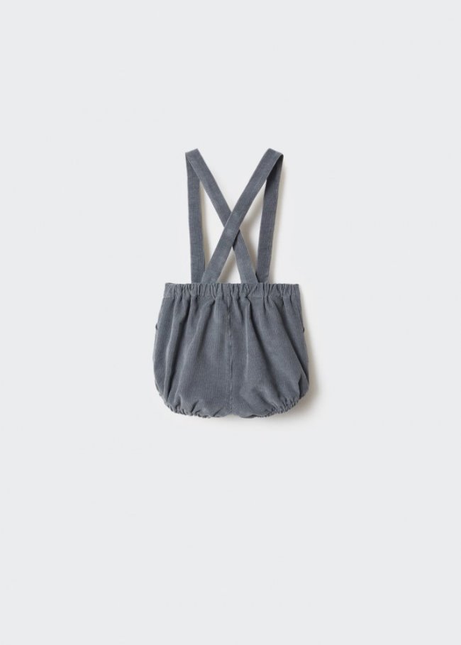 Mango Short tirantes cruzados - Gris antracita