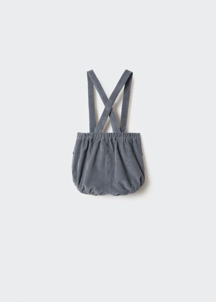 Mango Short tirantes cruzados - Gris antracita