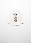 Mango Camiseta Disney algodón - Blanco roto