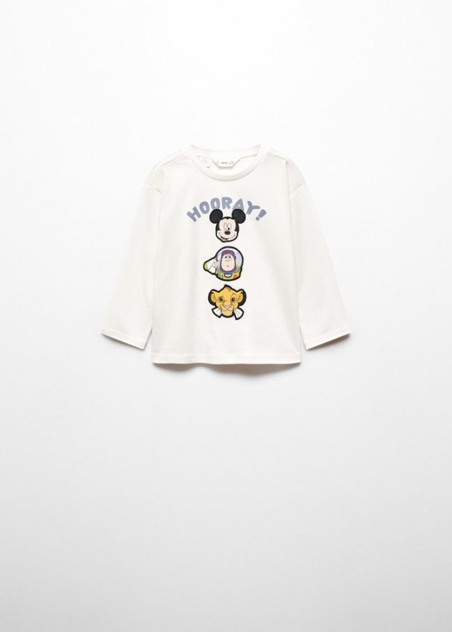 Mango Camiseta Disney algodón - Blanco roto