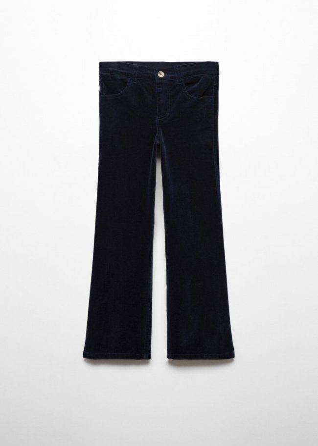 Mango Pantalón flare - Azul marino oscuro