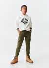 Mango Pantalón jogger cargo - Khaki