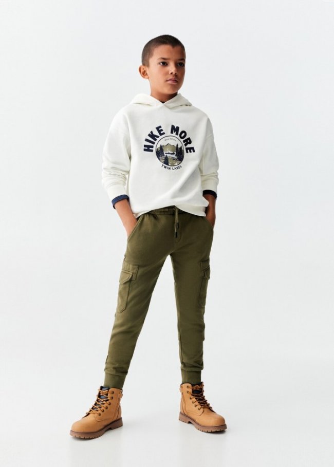 Mango Pantalón jogger cargo - Khaki