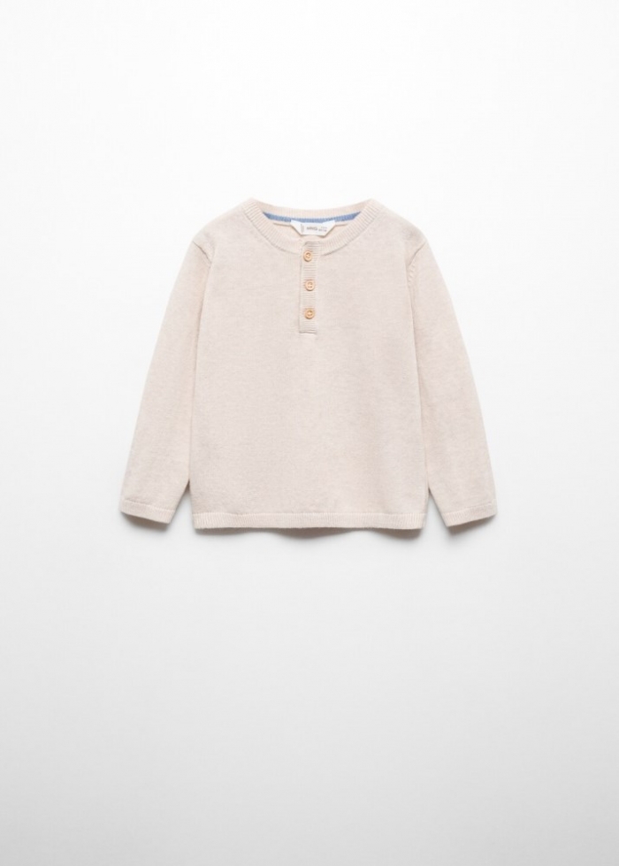 Mango Jersey punto detalle botones - Arena