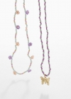 Mango Pack 2 collares colgantes - Morado claro/pastel
