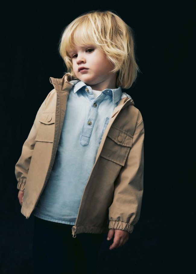 Mango Parka bolsillos capucha - Beige