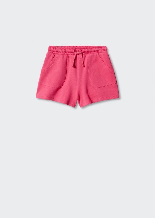Mango Short jogger algodón - Fucsia