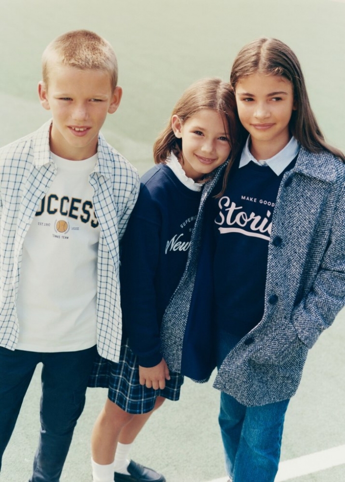 Mango Sudadera algodón estampada - Azul marino