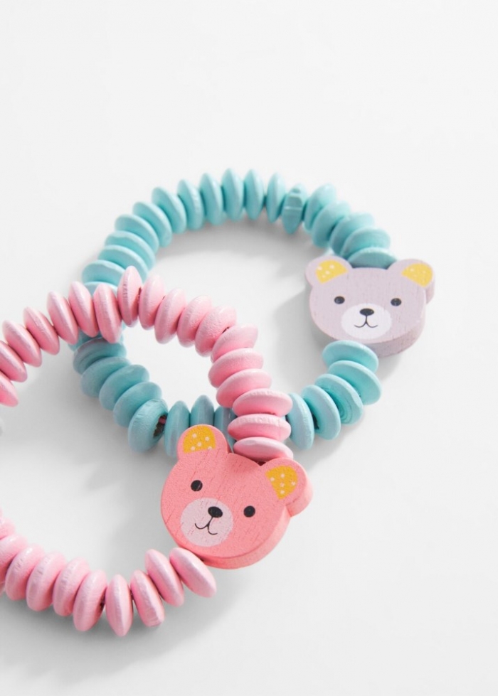 Mango Pack 2 pulseras abalorios - Rosa