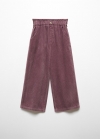 Mango Pantalón pana culotte - Morado