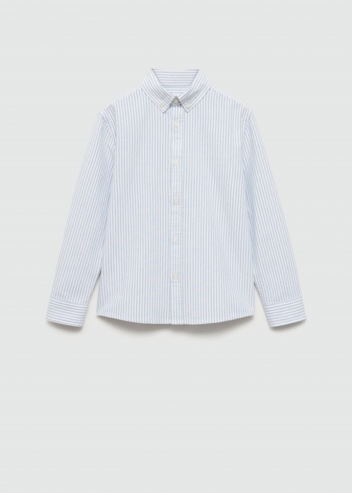 Mango Camisa Oxford algodón - Turquesa