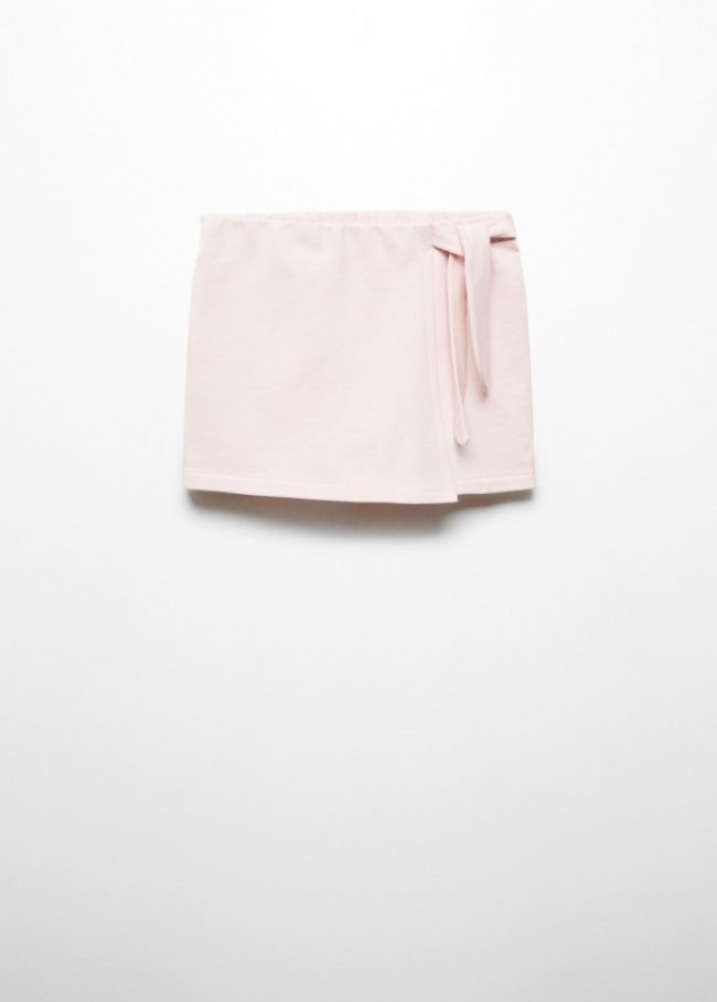Mango Falda pantalón cruzada - Rosa claro