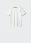 Mango Camiseta básica 100% algodón - Blanco roto