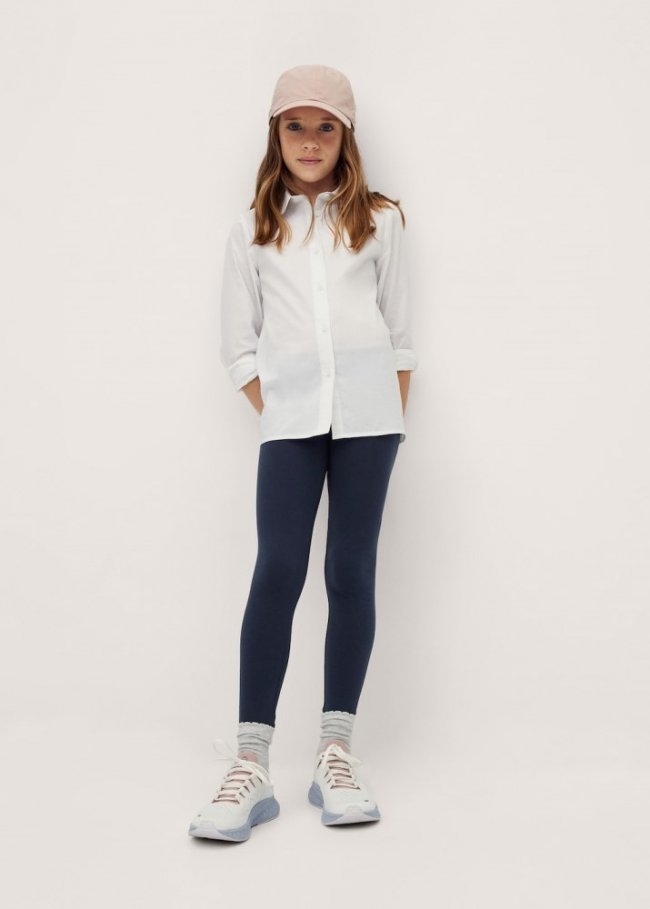 Mango Leggings básico algodón - Azul marino