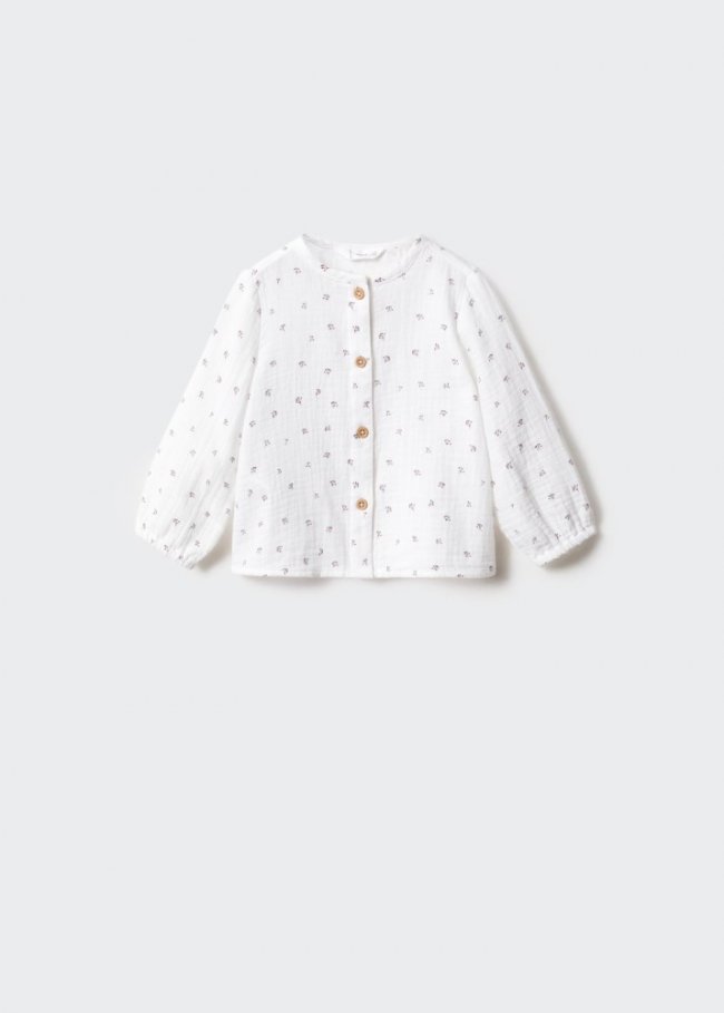 Mango Camisa algodón bambula - Granate