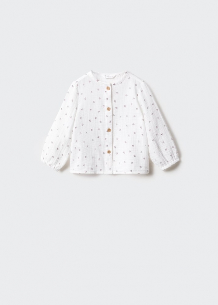 Mango Camisa algodón bambula - Granate