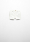 Mango Bermudas lino - Blanco