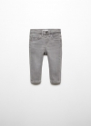 Mango Jeans skinny algodón - Gris