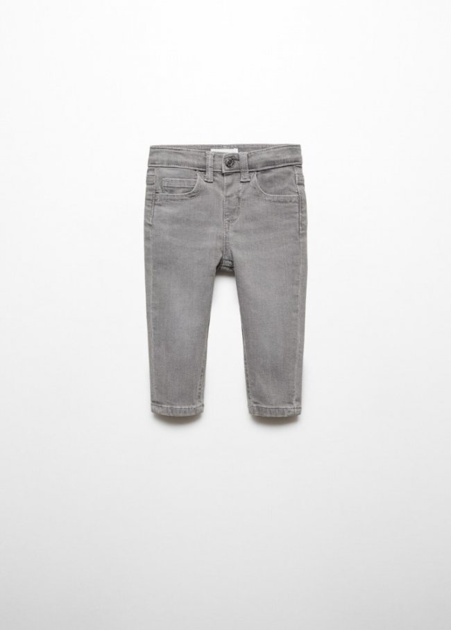 Mango Jeans skinny algodón - Gris