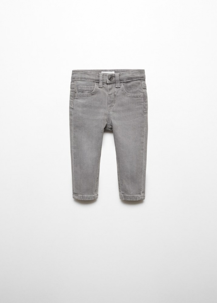 Mango Jeans skinny algodón - Gris