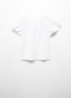 Mango Blusa volantes lino - Blanco