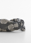 Mango Diadema algodón nudo - Negro