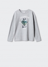 Mango Camiseta manga larga lenticular - Gris medio vigoré