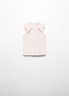 Mango Camiseta algodón volantes - Rosa
