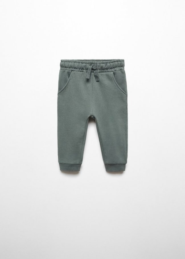 Mango Pantalón jogger algodón - Verde bosque