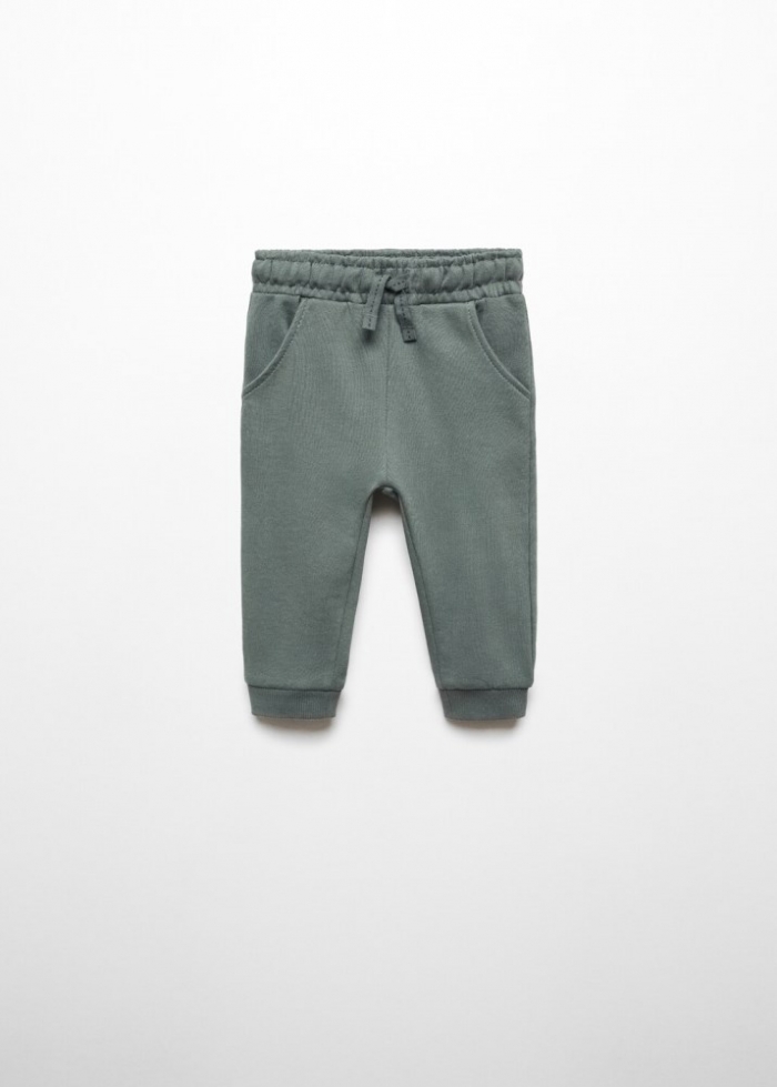 Mango Pantalón jogger algodón - Verde bosque