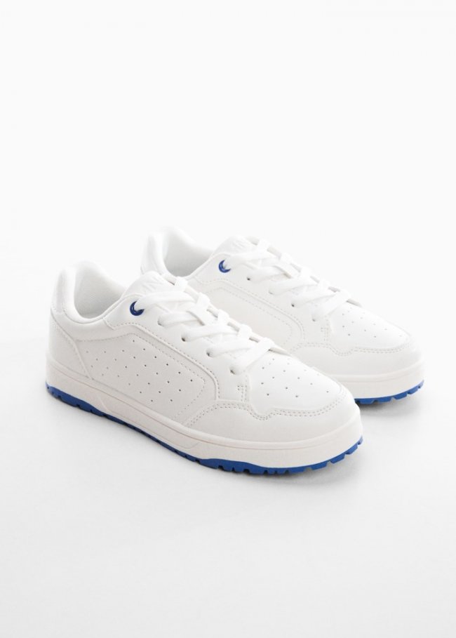 Mango Deportivas básicas cordones - Blanco
