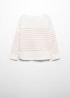 Mango Camiseta manga larga rayas - Rosa