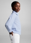 Mango Camisa rayas - Azul celeste