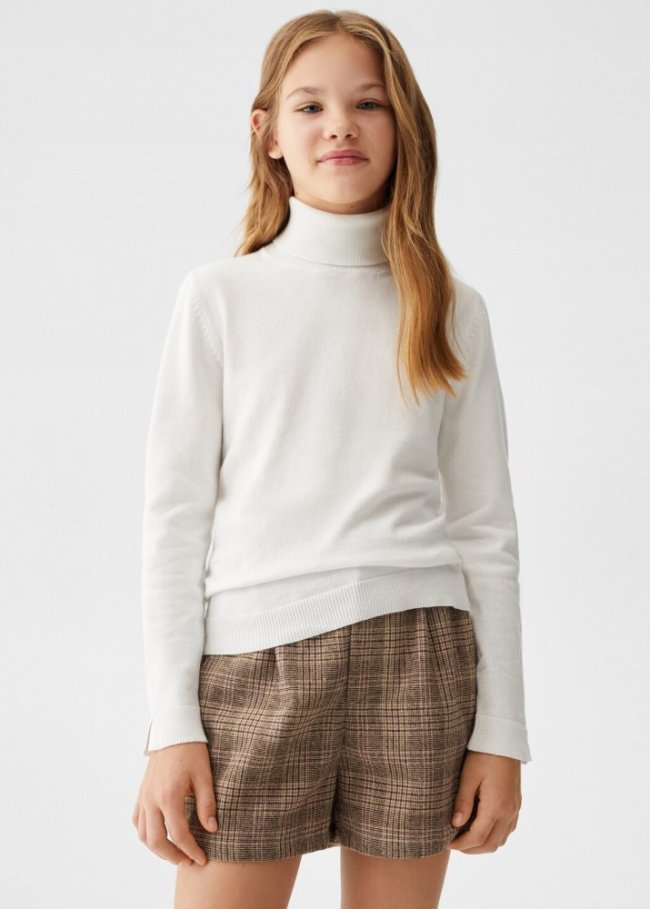 Mango Jersey cuello alto - Crudo