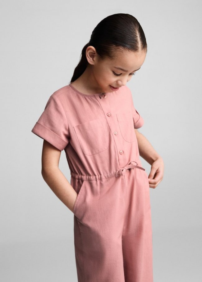 Mango Mono lino lazo - Rosa