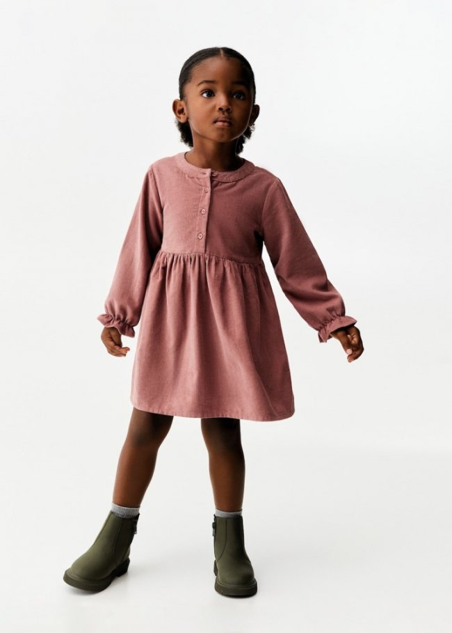 Mango Vestido micropana - Rosa