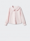 Mango Camisa cuello babydoll - Rosa