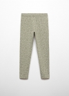 Mango Leggings algodón estampados - Khaki