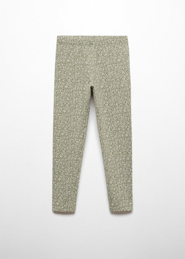 Mango Leggings algodón estampados - Khaki