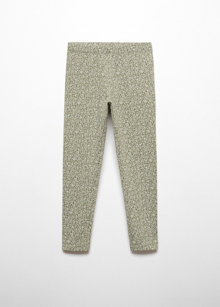 Mango Leggings algodón estampados - Khaki