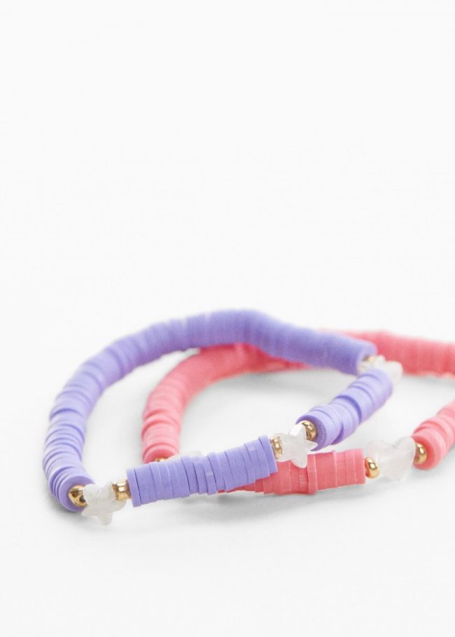 Mango Pack 2 pulseras abalorios - Rosa