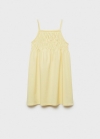 Mango Vestido detalles fruncidos - Amarillo