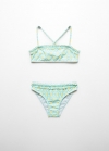 Mango Bikini estampado floral - Verde agua